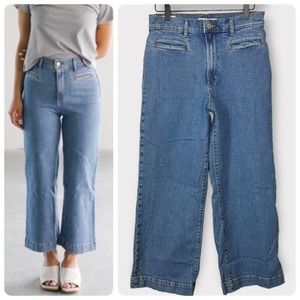 Levi's Ribcage Wide Leg Crop Jeans Super High Waist Premium Denim Women's 29